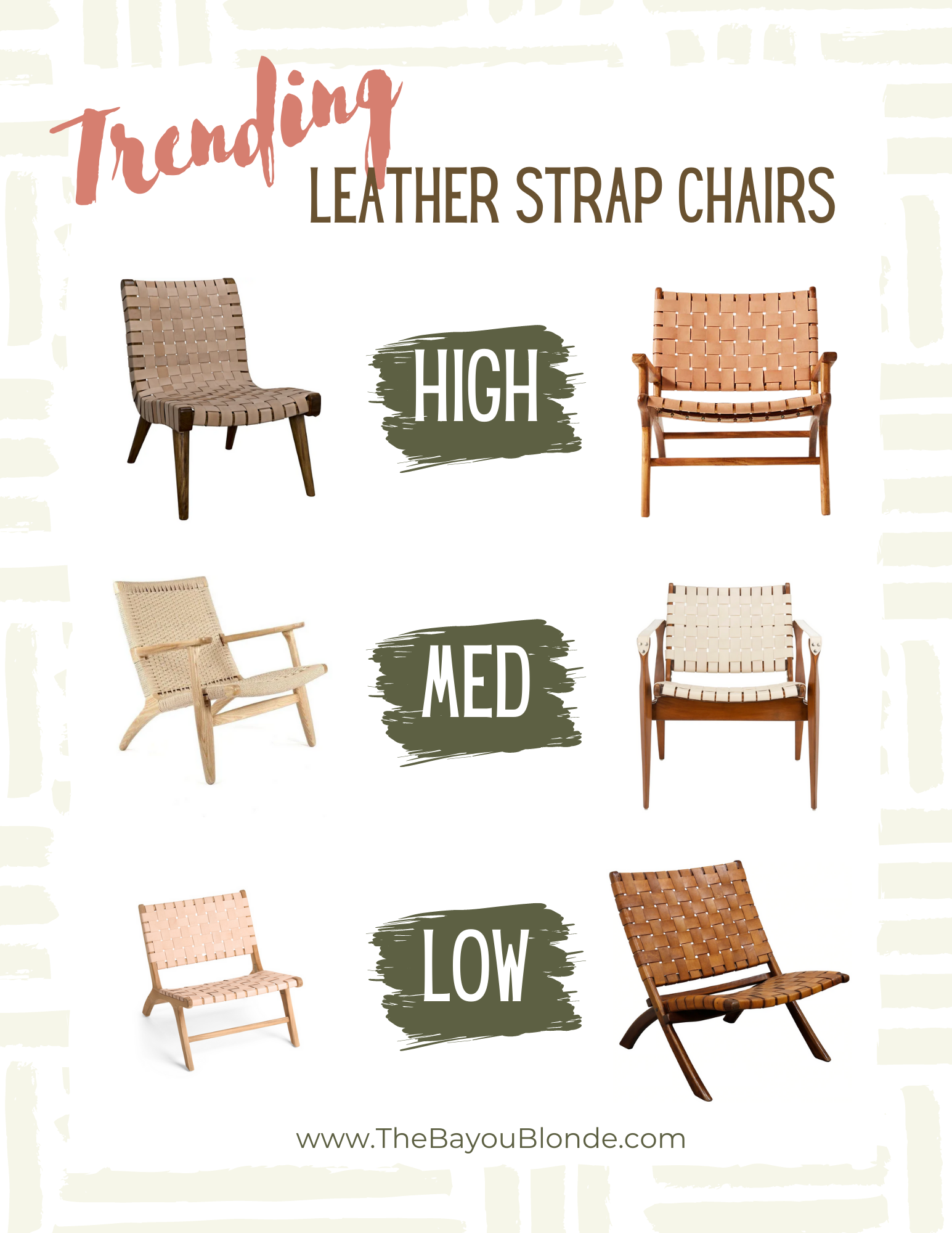 Trending: Leather Strap Chairs