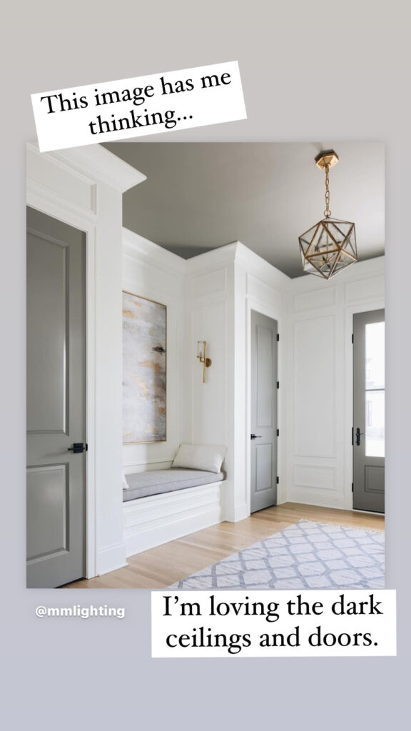 gray doors with white walls