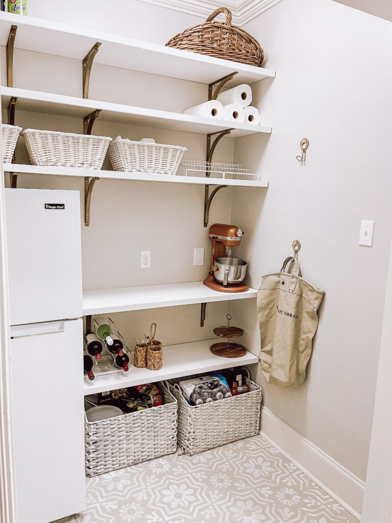 pantry with bins