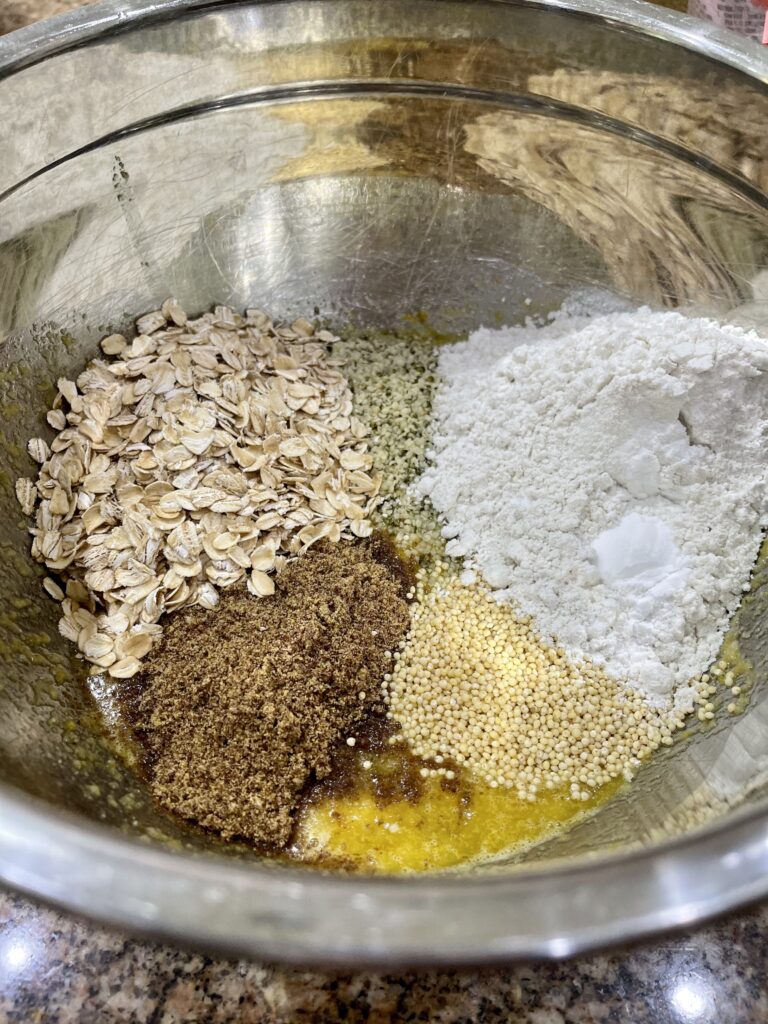 muffin ingredients in bowl