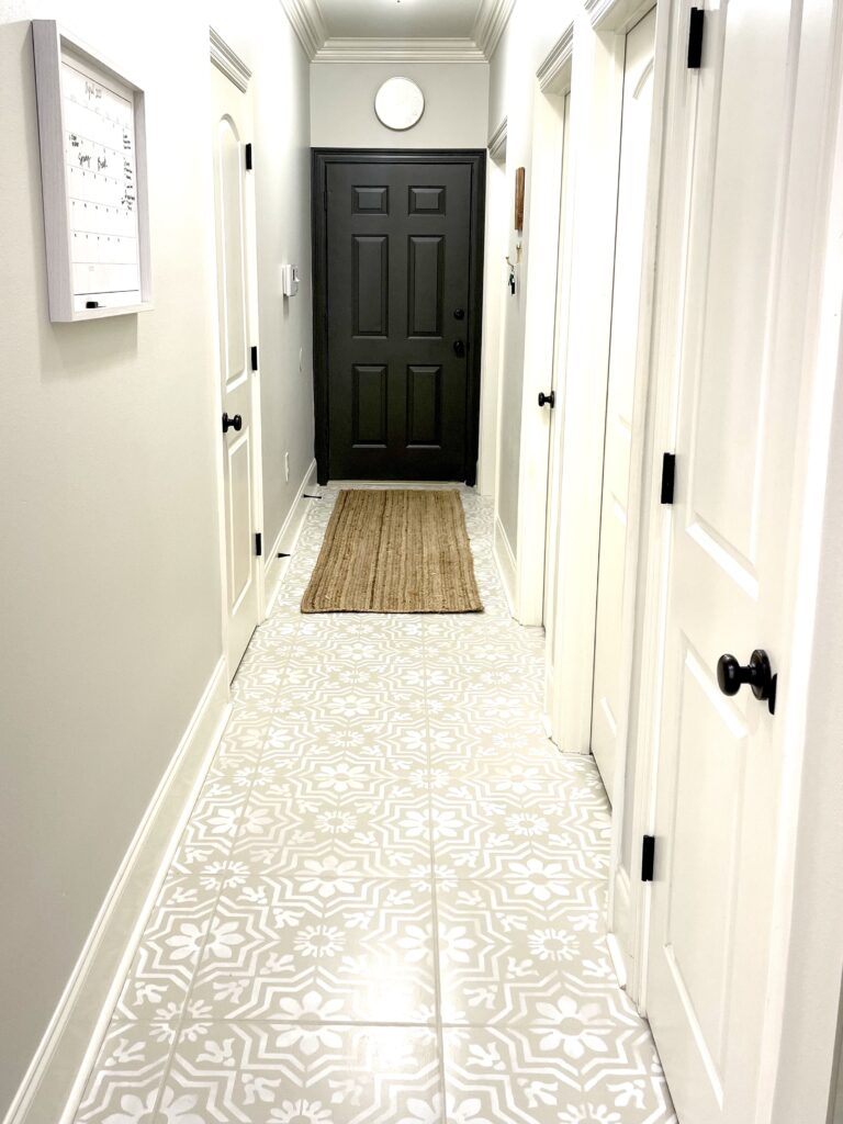 painted tile hallway