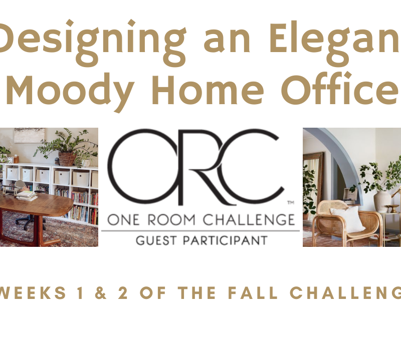 Designing an Elegant, Moody Home Office & Library – Weeks 1 & 2 of the One Room Challenge